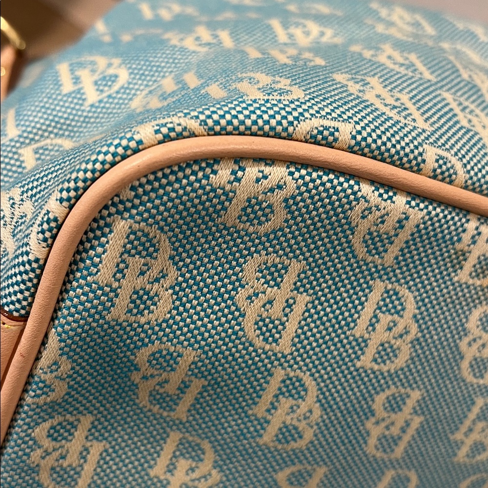 Dooney & Bourke Blue and Tan Bucket Bag - Picture 11 of 13